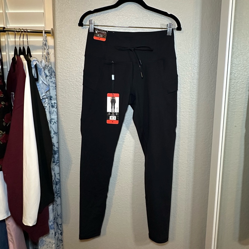 Black Cargo Drawstring Leggings